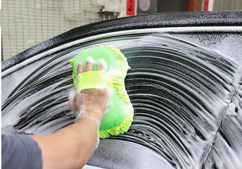 Microfiber Car Washer Sponge Cleaning Car Care Detailing Brushes Washing Towel Auto Gloves Styling Accessories