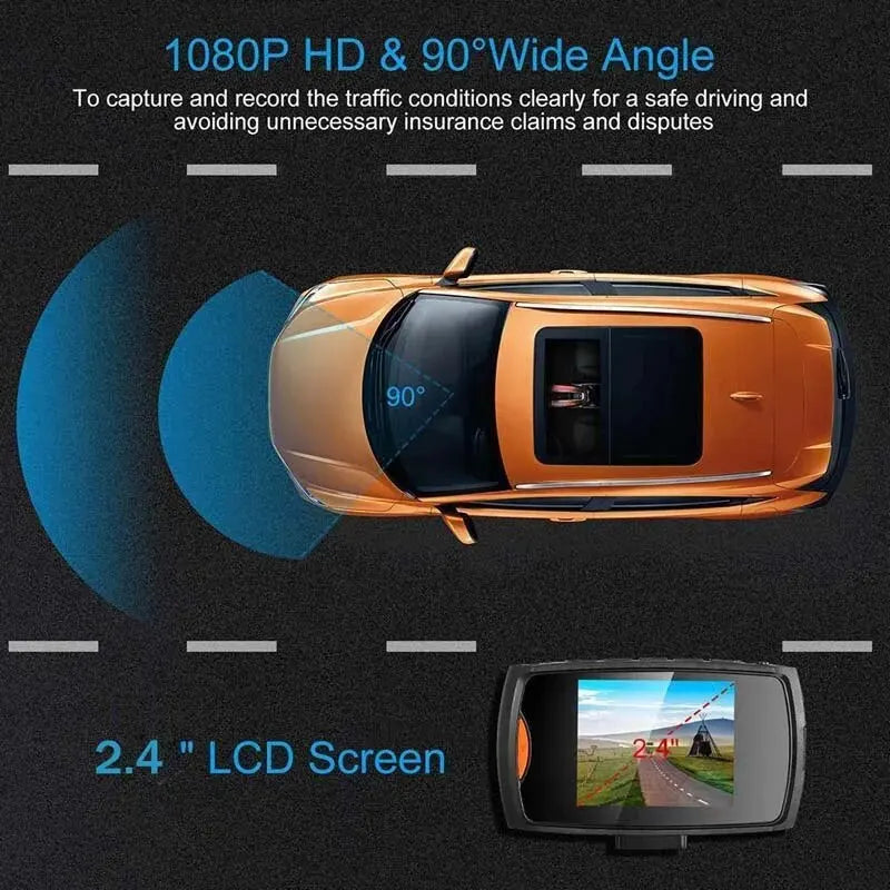 2.4Inch Car DVR Full HD 1080P Dash Cam for Cars Video Recorder Front Camera for Vehicle Night Vision Dashcam Car Assecories