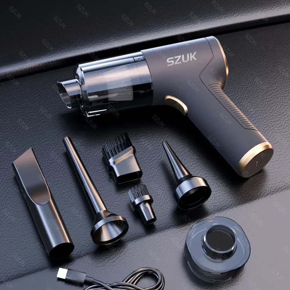 SZUK Car Vacuum Cleaner 98000Pa Mini Handheld Cleaning Machine Powerful Portable Blower Wireless Vacuum Cleaner for Car Home