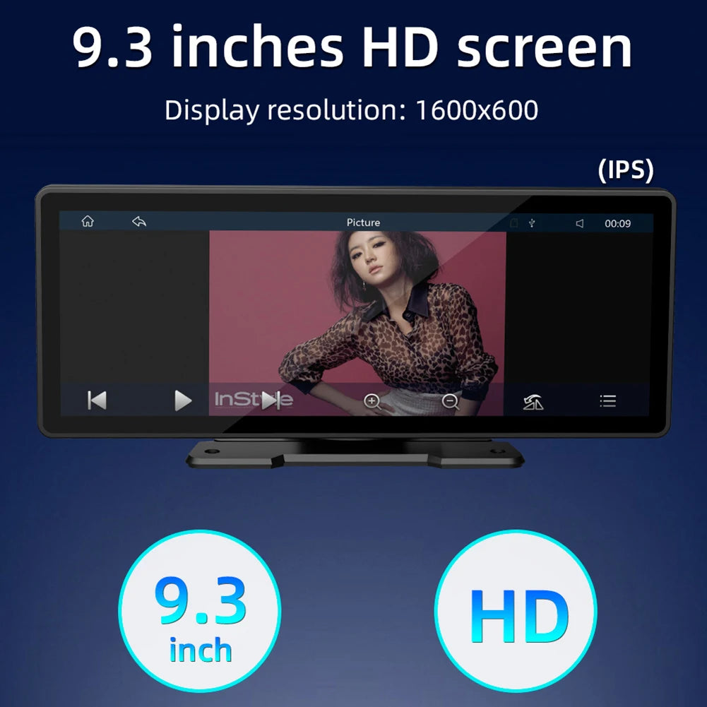 9.3 بوصة سيارة Mp5 لاعب ستيريو راديو عالمي لاسلكي Carplay أندرويد السيارات مشغل وسائط متعددة لتحديد المواقع واي فاي سيارة راديو Fm