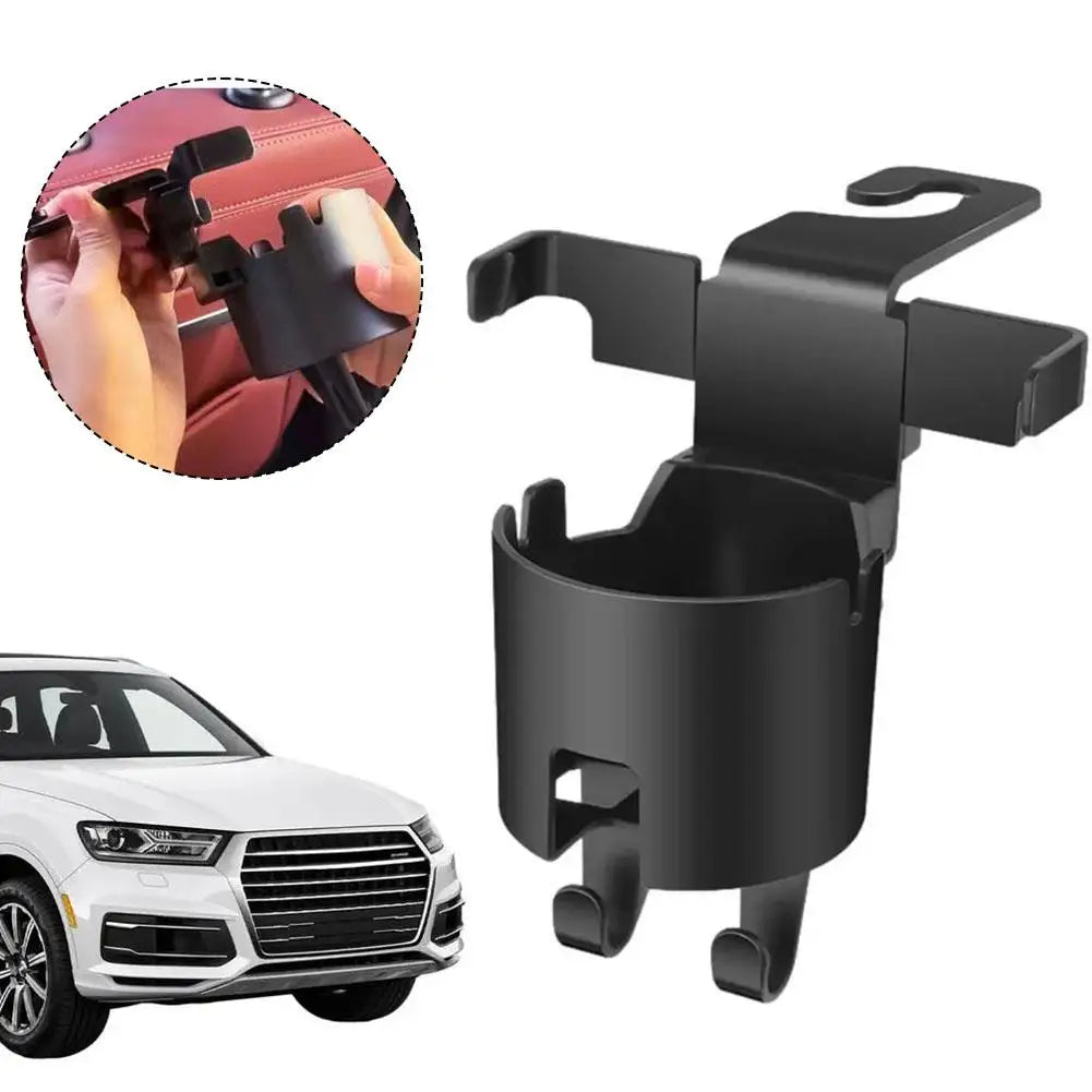 Car Seat Headrest Hook Hanger Storage Organizer With Cup Holder Mobile Phone Holder For Handbag Fit Universal Car Accessories