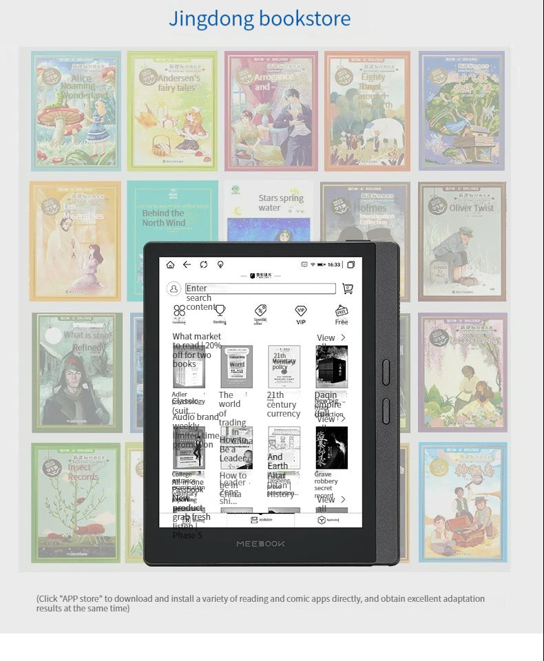 كتاب ورقي إلكتروني جديد 2024 MEEBOOK M7 بشاشة 6.8 بوصة قارئ إلكتروني 300 نقطة في البوصة شاشة حبر عالية الوضوح مفتوحة نظام أندرويد ذاكرة 32 جيجا