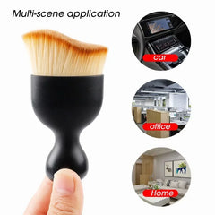 Car Interior Cleaning Brushes Air Outlet Cleaning Center Console Clean Tool Soft Brush with Shell Car Crevice Dust Removal Brush