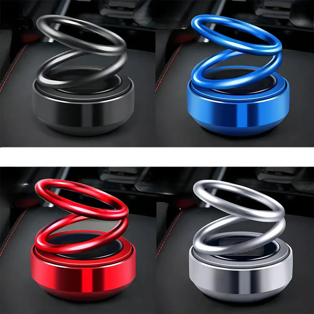 Car Solar Perfume Suspended Rotating Double Ring Aromatherapy Aromatherapy Car Accessories Ornament Perfume High