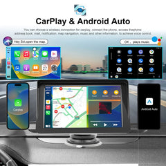 مشغل فيديو عالمي لراديو السيارة مقاس 7 بوصات لاسلكي لأجهزة Apple CarPlay وشاشة لمس للسيارة تعمل بنظام أندرويد مناسبة AUX لسيارات BMW Volkswagen KIA