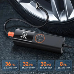 Car Wired Air Pump 150PSI Smart Air Compressor 12V Mini Portable Tyre Inflator with LED Light Electric Tire Pump for Moto Balls