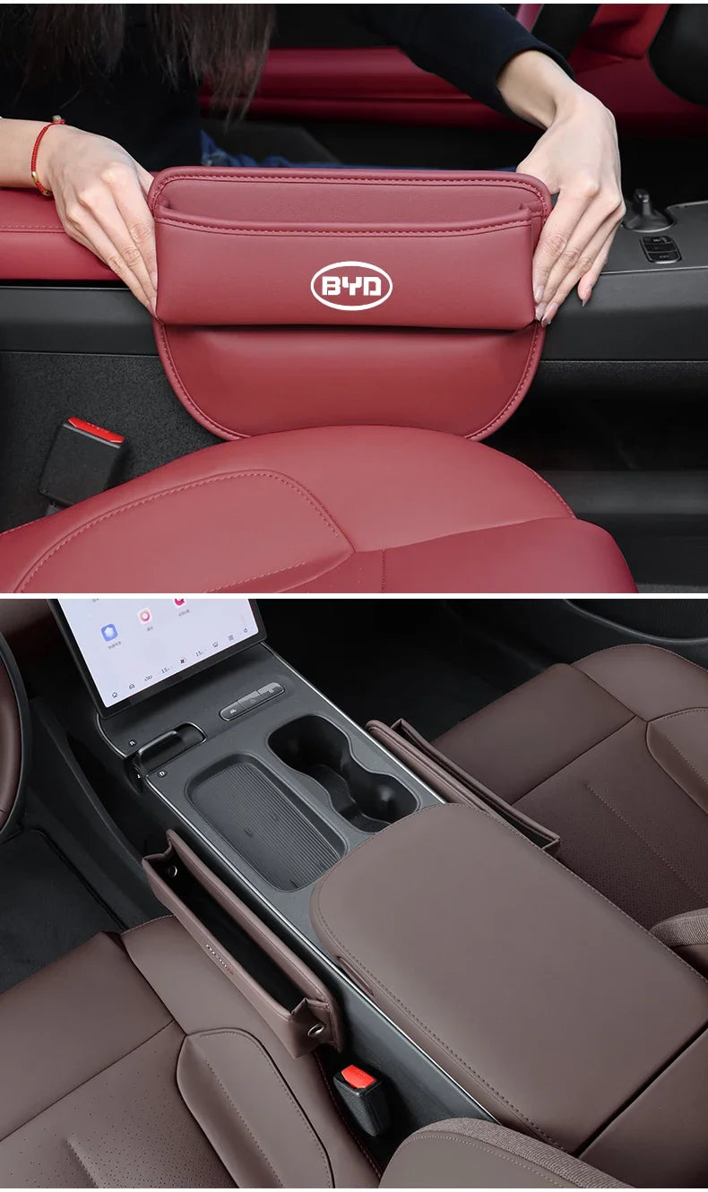 Car Seat Gap Organizer Leather Storage Box Interior Accessories For Mercedes Benz W203 W204 W205 W210 W211 W212 CLA CLK GLA